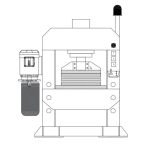 Prensa electrohidráulica con termofusión